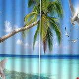 Max Maxb Digital Printed 3D Curtain Living Room Bedroom Drapes 2 Panel Seaside