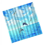 Max Maxb Digital Printed 3D Curtain Living Room Bedroom Drapes 2 Panel Dancing Whales