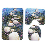 Max 3Pcs Bathroom Rug Set Bath Rug Mat U Shape Contour Lid Cover Exotic Customs