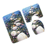 Max 3Pcs Bathroom Rug Set Bath Rug Mat U Shape Contour Lid Cover Exotic Customs