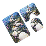 Max 3Pcs Bathroom Rug Set Bath Rug Mat U Shape Contour Lid Cover Exotic Customs