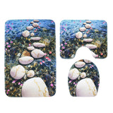 Max 3Pcs Bathroom Rug Set Bath Rug Mat U Shape Contour Lid Cover Exotic Customs