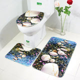 Max 3Pcs Bathroom Rug Set Bath Rug Mat U Shape Contour Lid Cover Exotic Customs