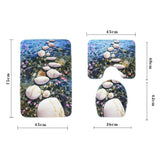 Max 3Pcs Bathroom Rug Set Bath Rug Mat U Shape Contour Lid Cover Exotic Customs