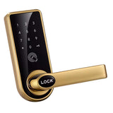 Max Touchscreen Digital 4-in-1 Keyless Entry Electronic Code Lock Golden