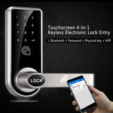 Max Touchscreen Digital 4-in-1 Keyless Entry Electronic Code Lock Golden