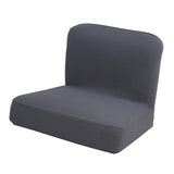 Short Low Back Stretch Dining Chair Cover Bar Stool Seat Slipcover Grey