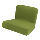 Max Short Low Back Stretch Dining Chair Cover Bar Stool Seat Slipcover Green