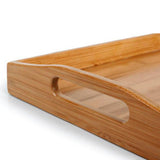 Max Bamboo Dinner Tray Tea Serving Tray Fruit Dessert Rectangle Cake Platter S