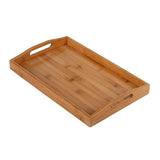 Max Bamboo Dinner Tray Tea Serving Tray Fruit Dessert Rectangle Cake Platter S