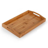 Max Bamboo Dinner Tray Tea Serving Tray Fruit Dessert Rectangle Cake Platter S