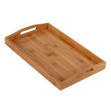 Max Bamboo Dinner Tray Tea Serving Tray Fruit Dessert Rectangle Cake Platter M