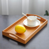 Max Bamboo Dinner Tray Tea Serving Tray Fruit Dessert Rectangle Cake Platter M