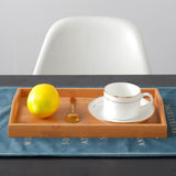 Max Bamboo Dinner Tray Tea Serving Tray Fruit Dessert Rectangle Cake Platter M