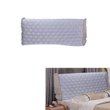 Max Thicken Bed Headboard Slipcover Bed Head Protector Cover Silver Grey 1.8M