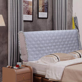 Max Thicken Bed Headboard Slipcover Bed Head Protector Cover Silver Grey 1.8M