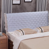 Max Thicken Bed Headboard Slipcover Bed Head Protector Cover Silver Grey 1.8M