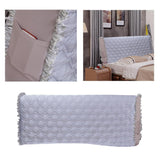 Max Thicken Bed Headboard Slipcover Bed Head Protector Cover Silver Grey 1.8M