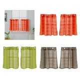 Max Shower Kitchen Tier Window Curtains Elegant 2pcs Rod Pocket Drapes Valances