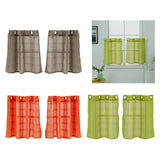 Max Shower Kitchen Tier Window Curtains Elegant 2pcs Rod Pocket Drapes Valances