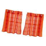 Max Window Voile Sheer Curtain Valance Tiers Orange 74x90cm