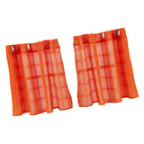 Max Window Voile Sheer Curtain Valance Tiers Orange 74x90cm