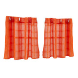 Max Window Voile Sheer Curtain Valance Tiers Orange 74x90cm