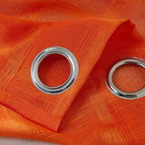 Max Window Voile Sheer Curtain Valance Tiers Orange 74x90cm