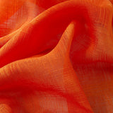 Max Window Voile Sheer Curtain Valance Tiers Orange 74x90cm