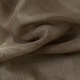 Max Window Voile Sheer Curtain Valance Tiers Brown 74x61cm