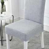 Max Stretchy Dining Chair Covers Stool Seat Slipcovers Short Light Grey_B