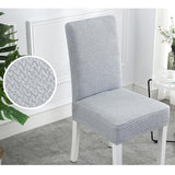 Max Stretchy Dining Chair Covers Stool Seat Slipcovers Short Light Grey_B