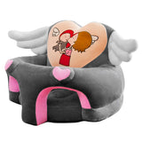 Max Cartoon Baby Toddler Learn to Sit Fold Sofa Chairs Armchair Cover Dark Gray