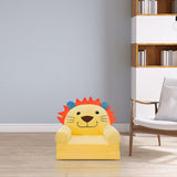 Max Cartoon Children Fold Sofa Chairs Seat Cover Kids Armchair Cover Yellow Lion