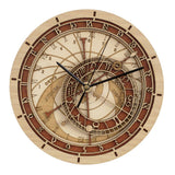 Max Wall Clock 3D Retro Retro Wooden Noiseless Number Astronomical Clock Brown