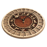 Max Venice Astronomical Wall Clock Retro Wooden Noiseless Number Wall Clock 30CM