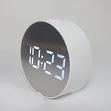 Max LED Large Screen Bedside Alarm Clock Digital Clock White Frame White Light