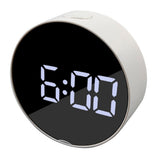 Max LED Large Screen Bedside Alarm Clock Digital Clock White Frame White Light