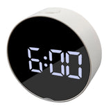 Max LED Large Screen Bedside Alarm Clock Digital Clock White Frame White Light