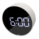 Max LED Large Screen Bedside Alarm Clock Digital Clock White Frame White Light