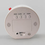 Max LED Large Screen Bedside Alarm Clock Digital Clock White Frame White Light
