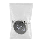 Max LED Large Screen Bedside Alarm Clock Digital Clock White Frame White Light