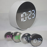 Max LED Large Screen Bedside Alarm Clock Digital Clock White Frame White Light