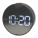 Max LED Large Screen Bedside Alarm Clock Digital Clock Black Frame White Light