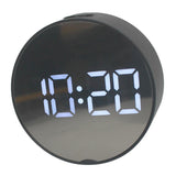 Max LED Large Screen Bedside Alarm Clock Digital Clock Black Frame White Light