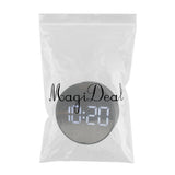 Max LED Large Screen Bedside Alarm Clock Digital Clock Black Frame White Light
