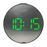LED Large Screen Bedside Alarm Clock Digital Clock Black Frame Green Light