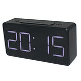 Max Led Digital Alarm Clock USB Port/Battery Operated Alarm Clocks Bedside Black
