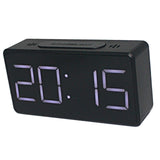 Max Led Digital Alarm Clock USB Port/Battery Operated Alarm Clocks Bedside Black