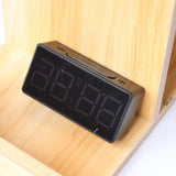 Max Led Digital Alarm Clock USB Port/Battery Operated Alarm Clocks Bedside Black